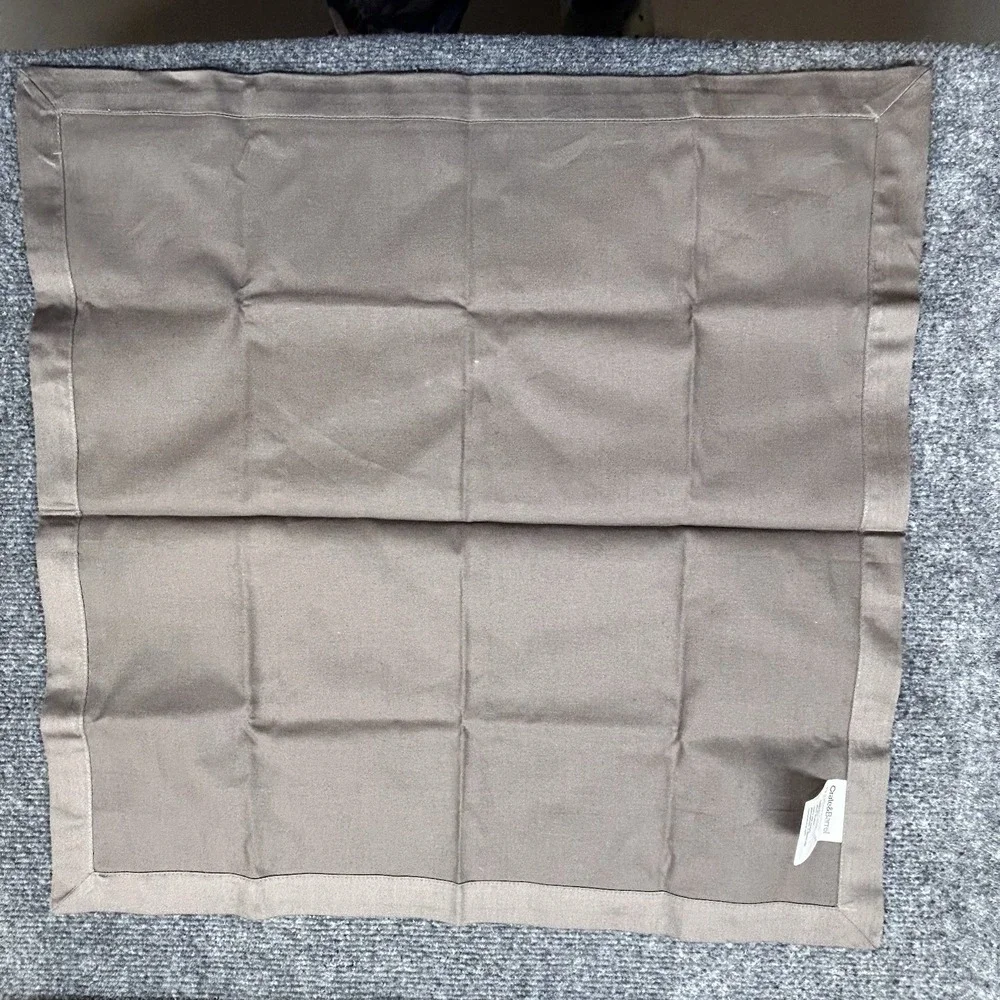 Crate & Barrel Fete Napkins Set Of 3 Pewter 20 x 20 Cotton Dinner Party New
